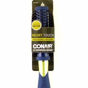 CONAIR VELVET TOUCH METAL NYLON SMALL ROUND HAIR BRUSH   - 1 CT. (77216)